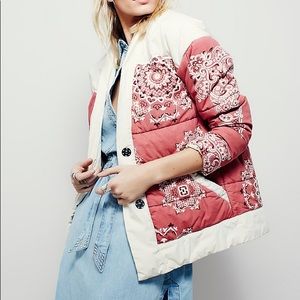 Free people printed poplin coat